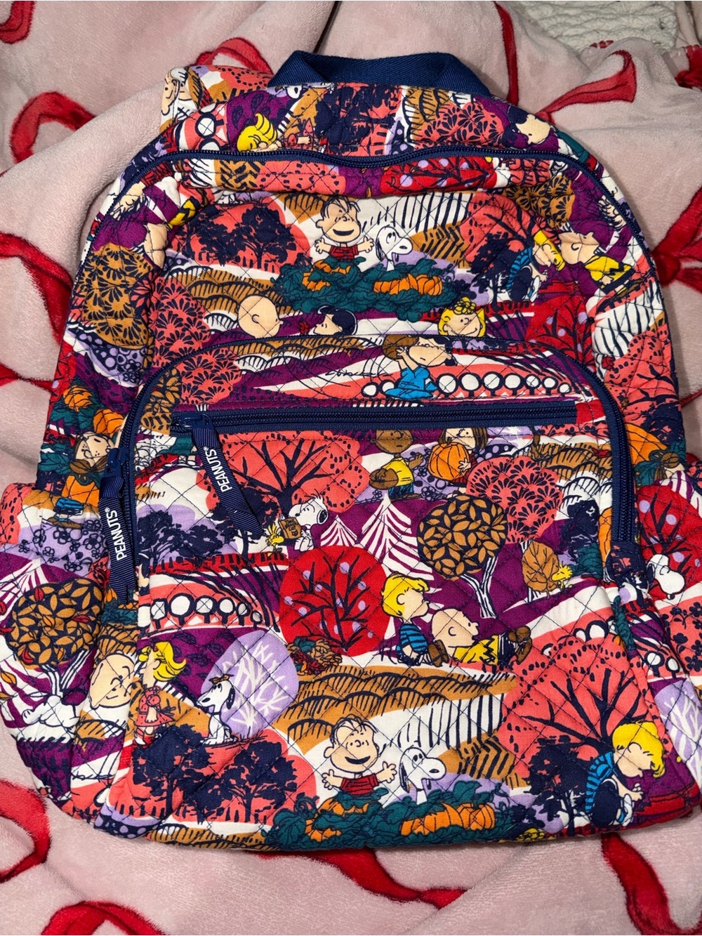 Vera Bradley Fall for Peanuts Large Backpack